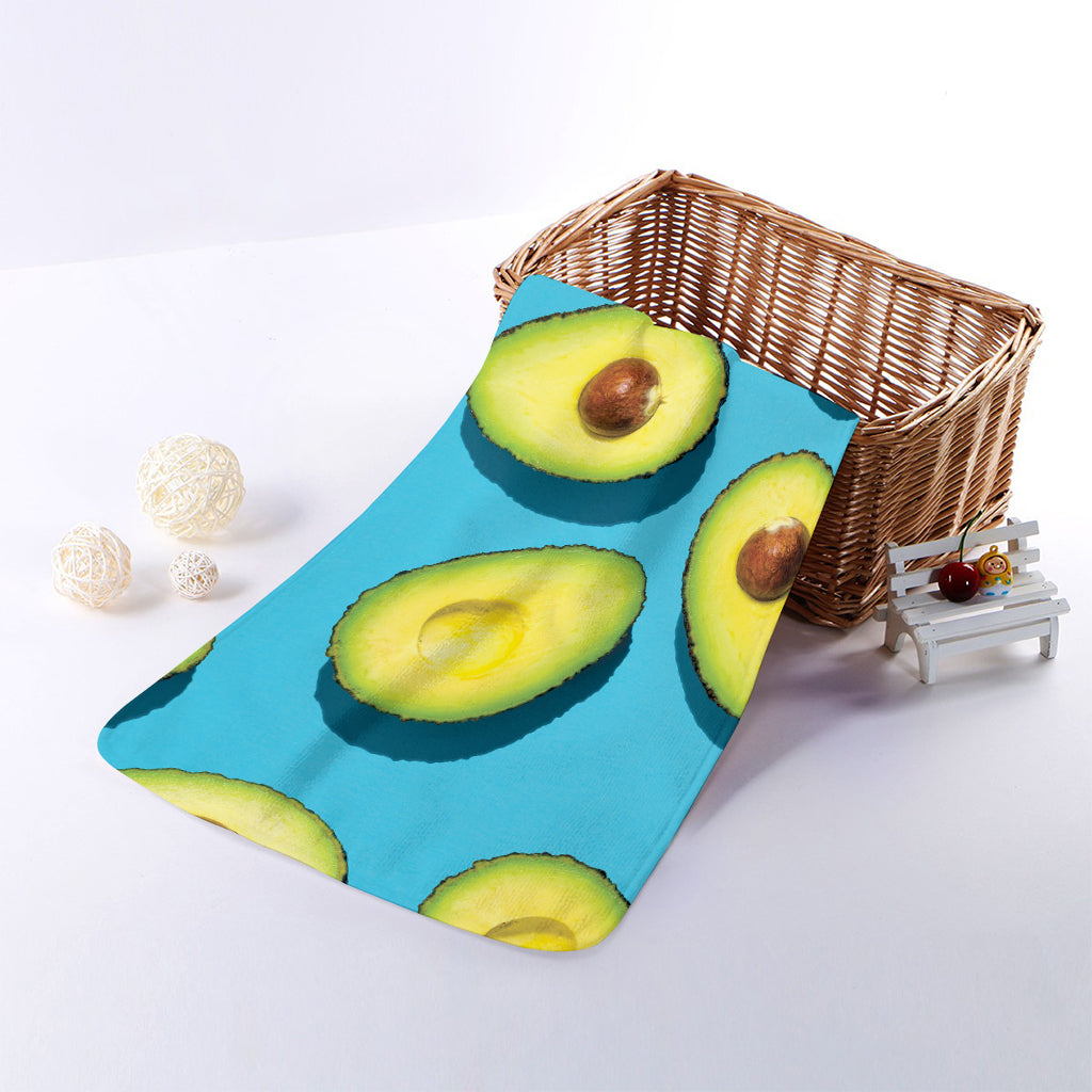 Avocado Cut In Half Print Towel