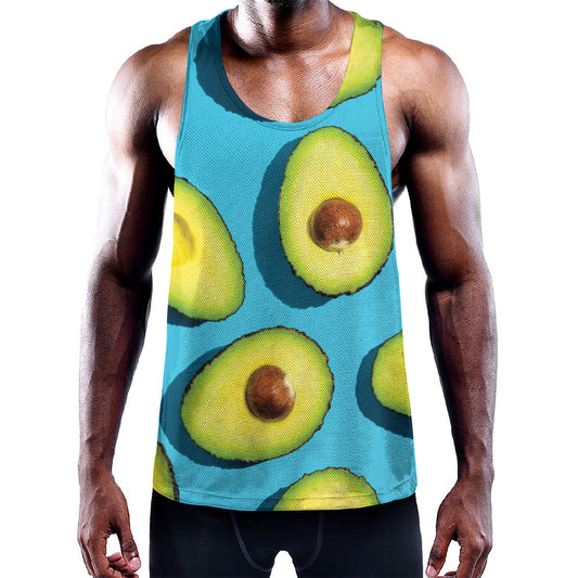 Avocado Cut In Half Print Training Tank Top