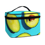 Avocado Cut In Half Print Travel Makeup Bag
