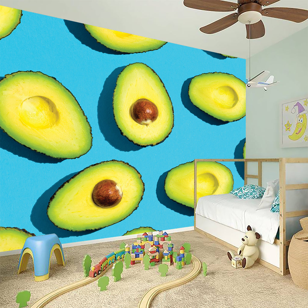 Avocado Cut In Half Print Wall Sticker