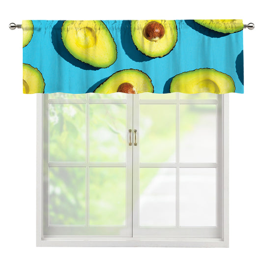 Avocado Cut In Half Print Window Valance
