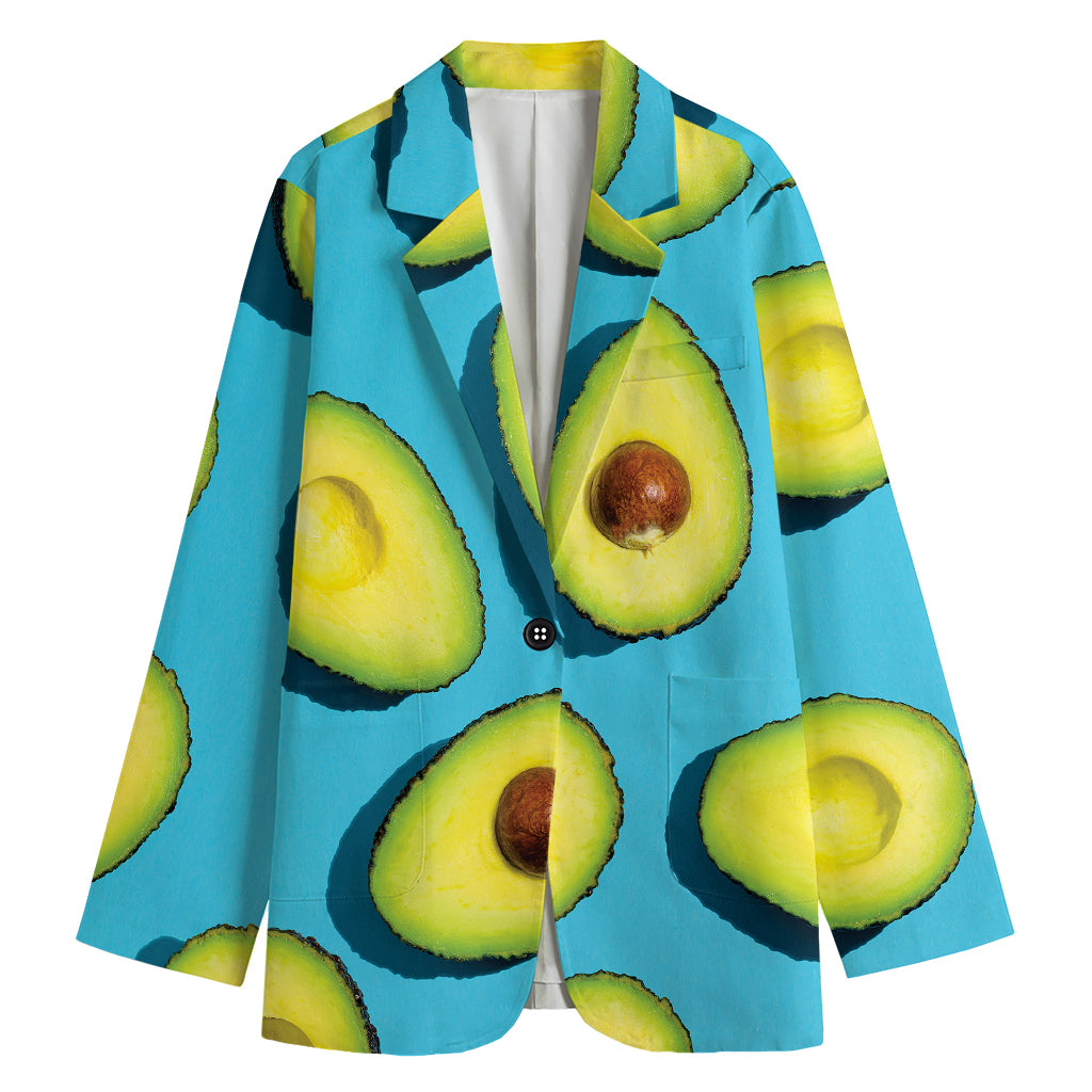 Avocado Cut In Half Print Women's Blazer