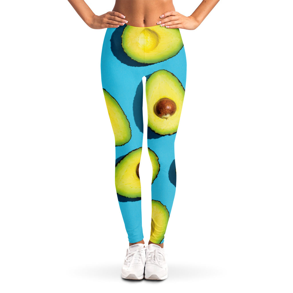 Avocado Cut In Half Print Women's Leggings