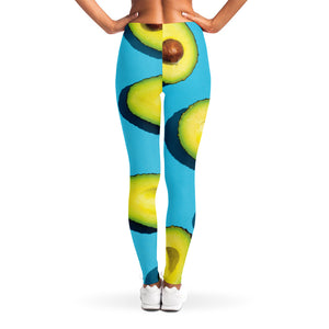 Avocado Cut In Half Print Women's Leggings