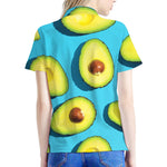 Avocado Cut In Half Print Women's Polo Shirt