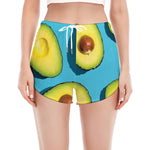 Avocado Cut In Half Print Women's Split Running Shorts