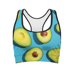 Avocado Cut In Half Print Women's Sports Bra