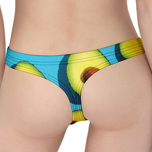 Avocado Cut In Half Print Women's Thong