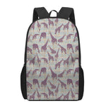 Aztec Giraffe Pattern Print 17 Inch Backpack