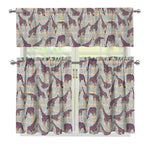 Aztec Giraffe Pattern Print 3 Piece Kitchen Curtains