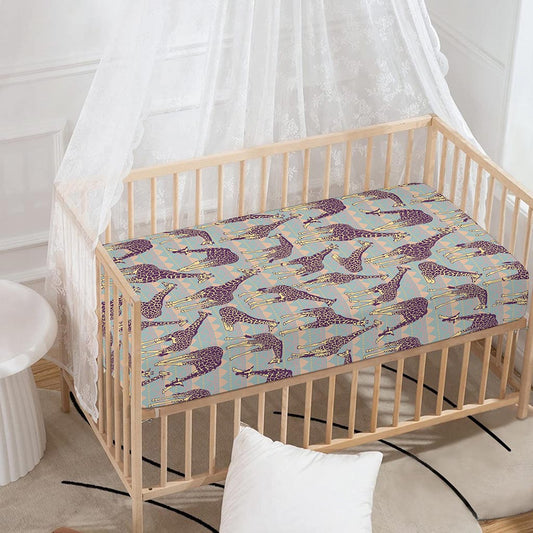 Aztec Giraffe Pattern Print Baby Crib Sheet