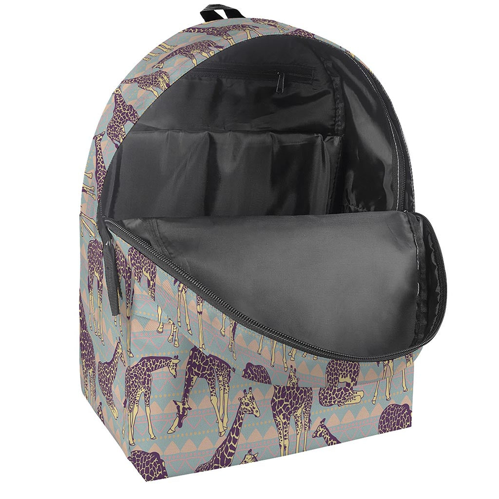 Aztec Giraffe Pattern Print Backpack