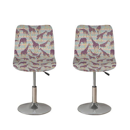 Aztec Giraffe Pattern Print Bar Stool Covers