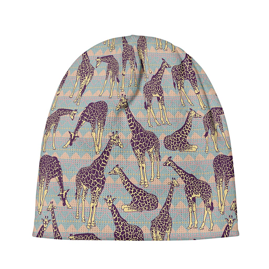 Aztec Giraffe Pattern Print Beanie