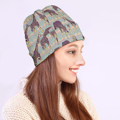 Aztec Giraffe Pattern Print Beanie