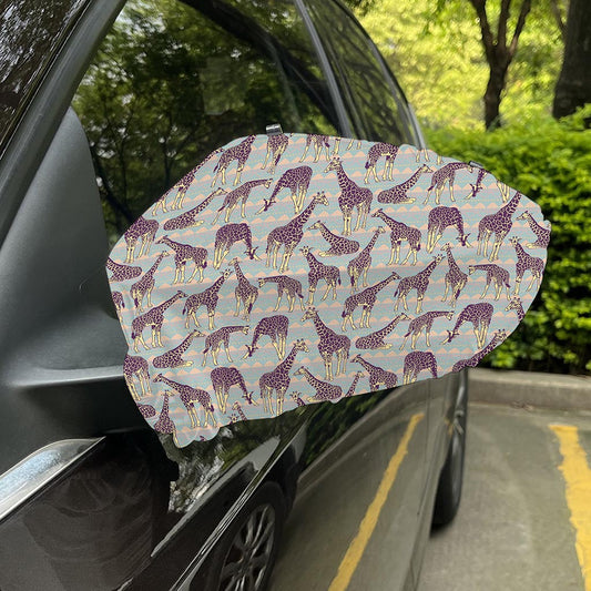 Aztec Giraffe Pattern Print Car Side Mirror Covers