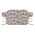 Aztec Giraffe Pattern Print Car Windshield Snow Cover