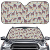 Aztec Giraffe Pattern Print Car Windshield Sun Shade