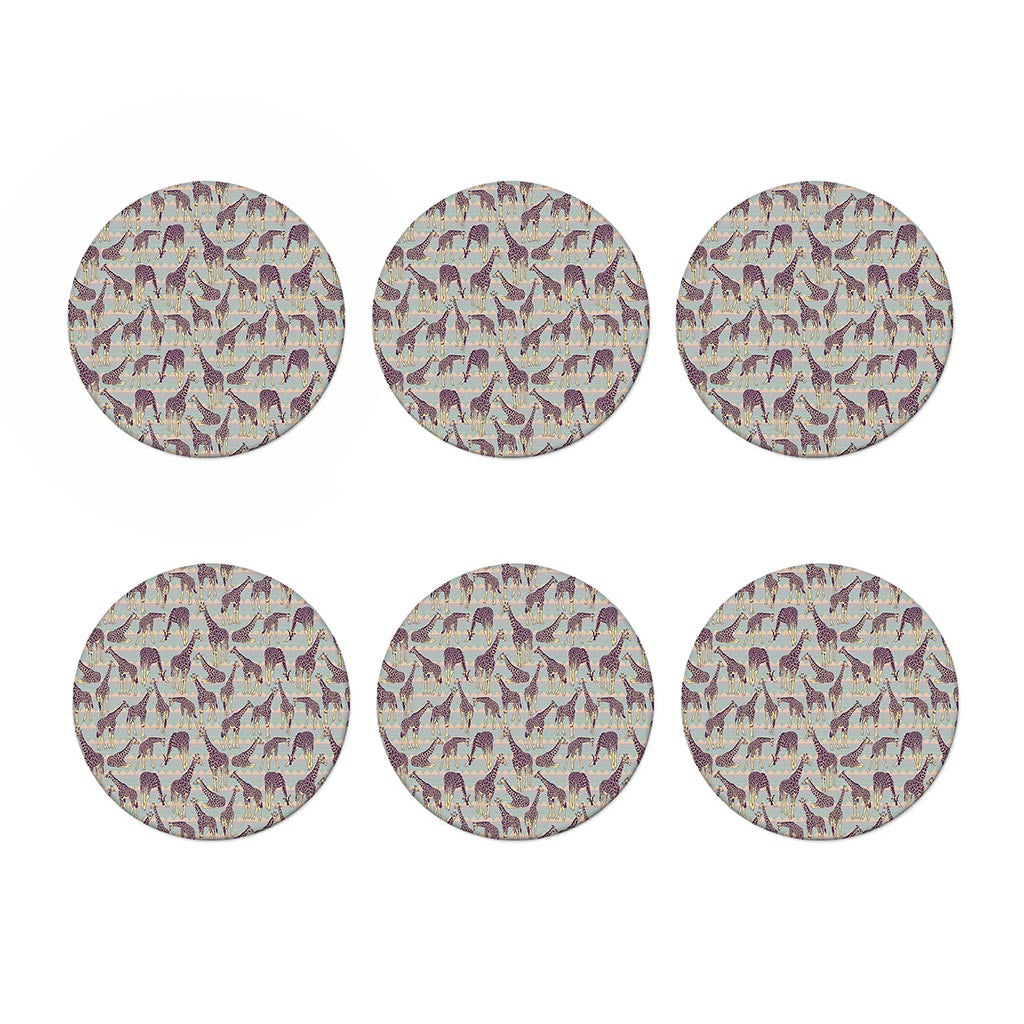 Aztec Giraffe Pattern Print Coaster Set