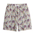 Aztec Giraffe Pattern Print Cotton Shorts