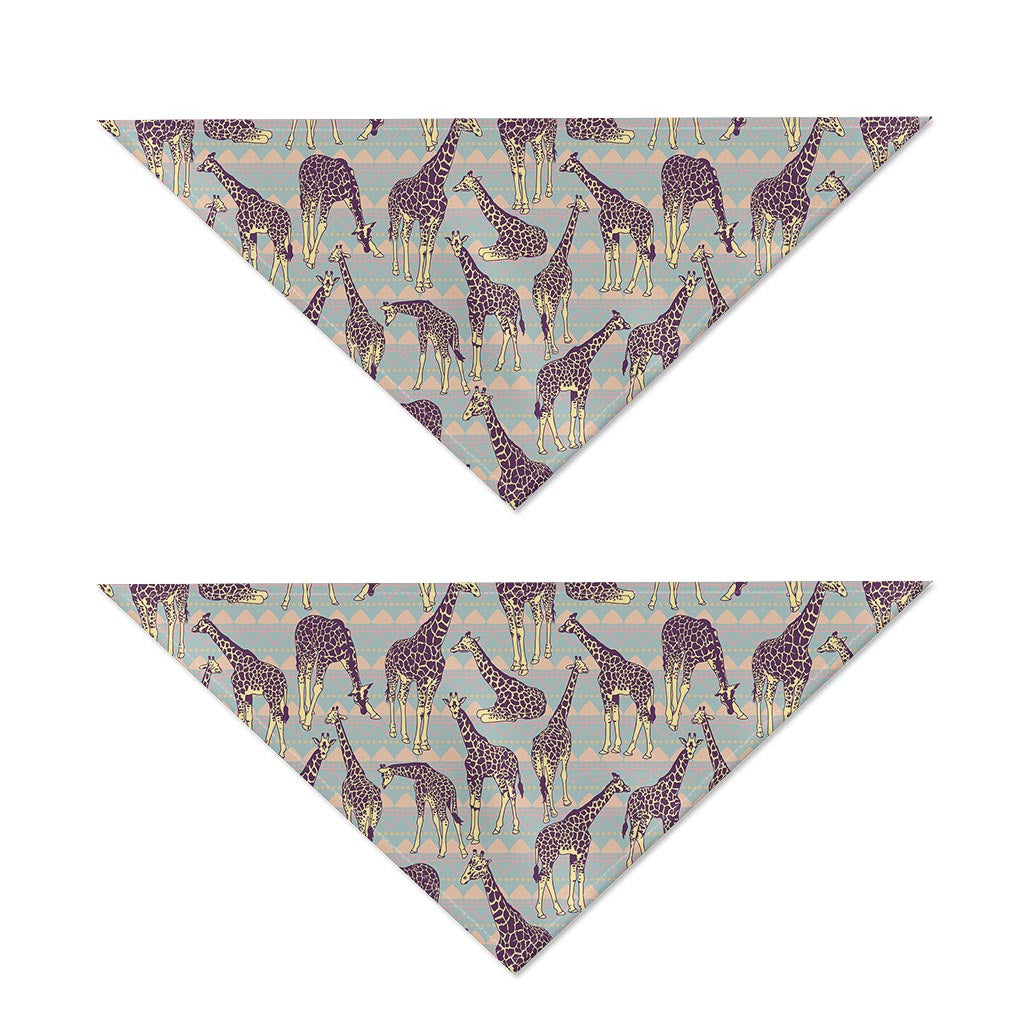 Aztec Giraffe Pattern Print Dog Bandana