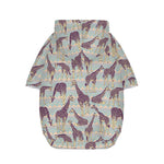 Aztec Giraffe Pattern Print Dog Zip Up Hoodie