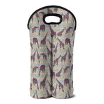 Aztec Giraffe Pattern Print Double Neoprene Wine Tote