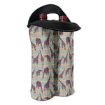 Aztec Giraffe Pattern Print Double Neoprene Wine Tote