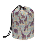 Aztec Giraffe Pattern Print Drawstring Makeup Bag