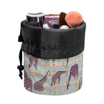Aztec Giraffe Pattern Print Drawstring Makeup Bag