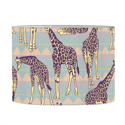 Aztec Giraffe Pattern Print Drum Lamp Shade