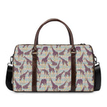Aztec Giraffe Pattern Print Duffle Bag
