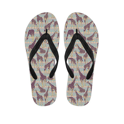 Aztec Giraffe Pattern Print Flip Flops