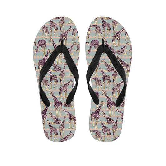 Aztec Giraffe Pattern Print Flip Flops