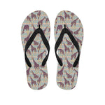 Aztec Giraffe Pattern Print Flip Flops