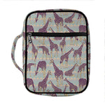 Aztec Giraffe Pattern Print Front Pocket Bible Bag