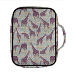 Aztec Giraffe Pattern Print Front Pocket Bible Bag