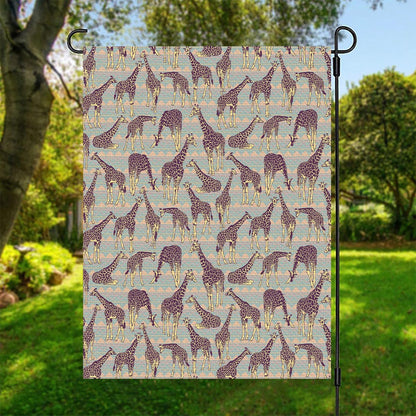 Aztec Giraffe Pattern Print Garden Flag