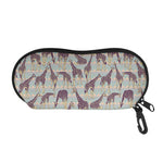 Aztec Giraffe Pattern Print Glasses Case