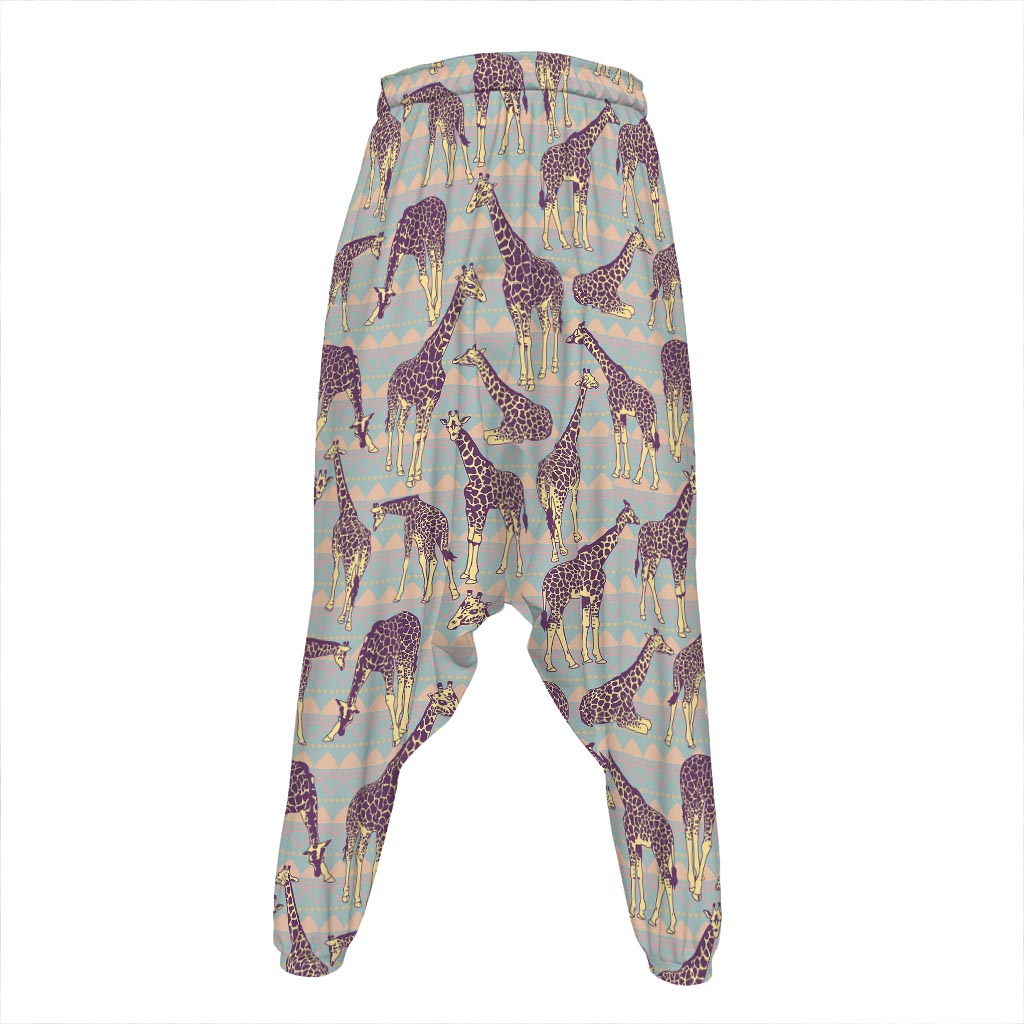 Aztec Giraffe Pattern Print Hammer Pants