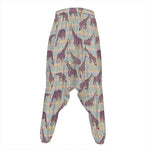 Aztec Giraffe Pattern Print Hammer Pants