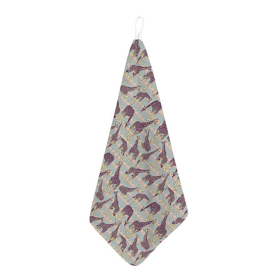 Aztec Giraffe Pattern Print Hand Towel