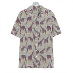 Aztec Giraffe Pattern Print Hawaiian Shirt