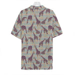 Aztec Giraffe Pattern Print Hawaiian Shirt