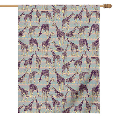 Aztec Giraffe Pattern Print House Flag
