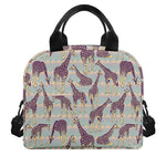 Aztec Giraffe Pattern Print Insulated Lunch Bag