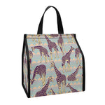 Aztec Giraffe Pattern Print Insulated Lunch Tote