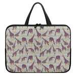 Aztec Giraffe Pattern Print Laptop Sleeve With Handle