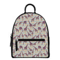 Aztec Giraffe Pattern Print Leather Backpack