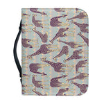 Aztec Giraffe Pattern Print Leather Bible Cover